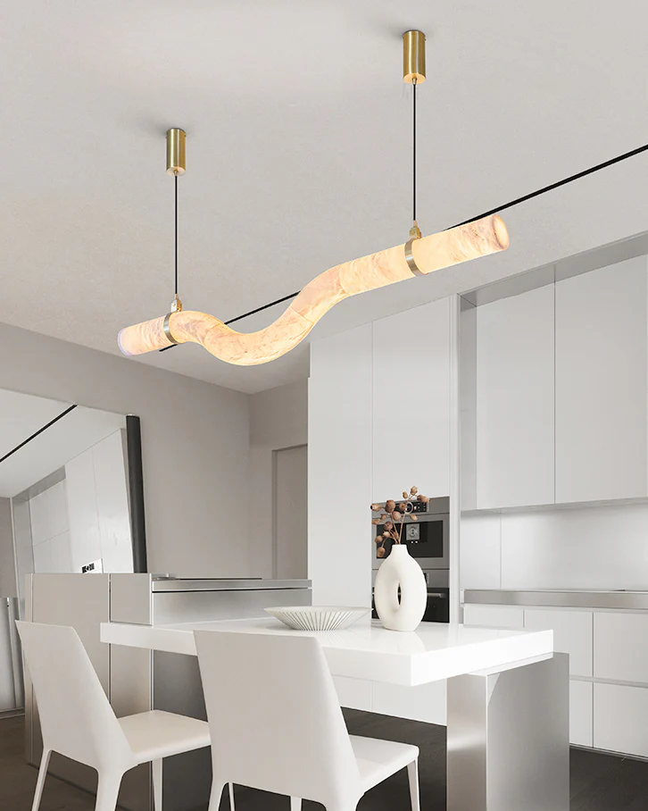 WOMO Liberty Curved Alabaster Pendant Light-WM2891 - Image 4