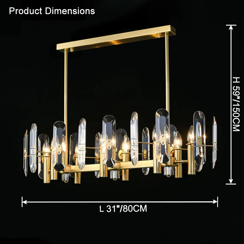 WOMO Linear Crystal Chandelier-WM2459 - Image 11