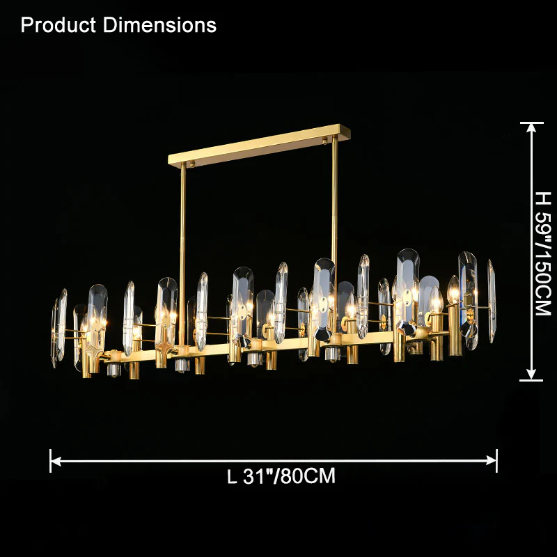 WOMO Linear Crystal Chandelier-WM2459 - Image 15