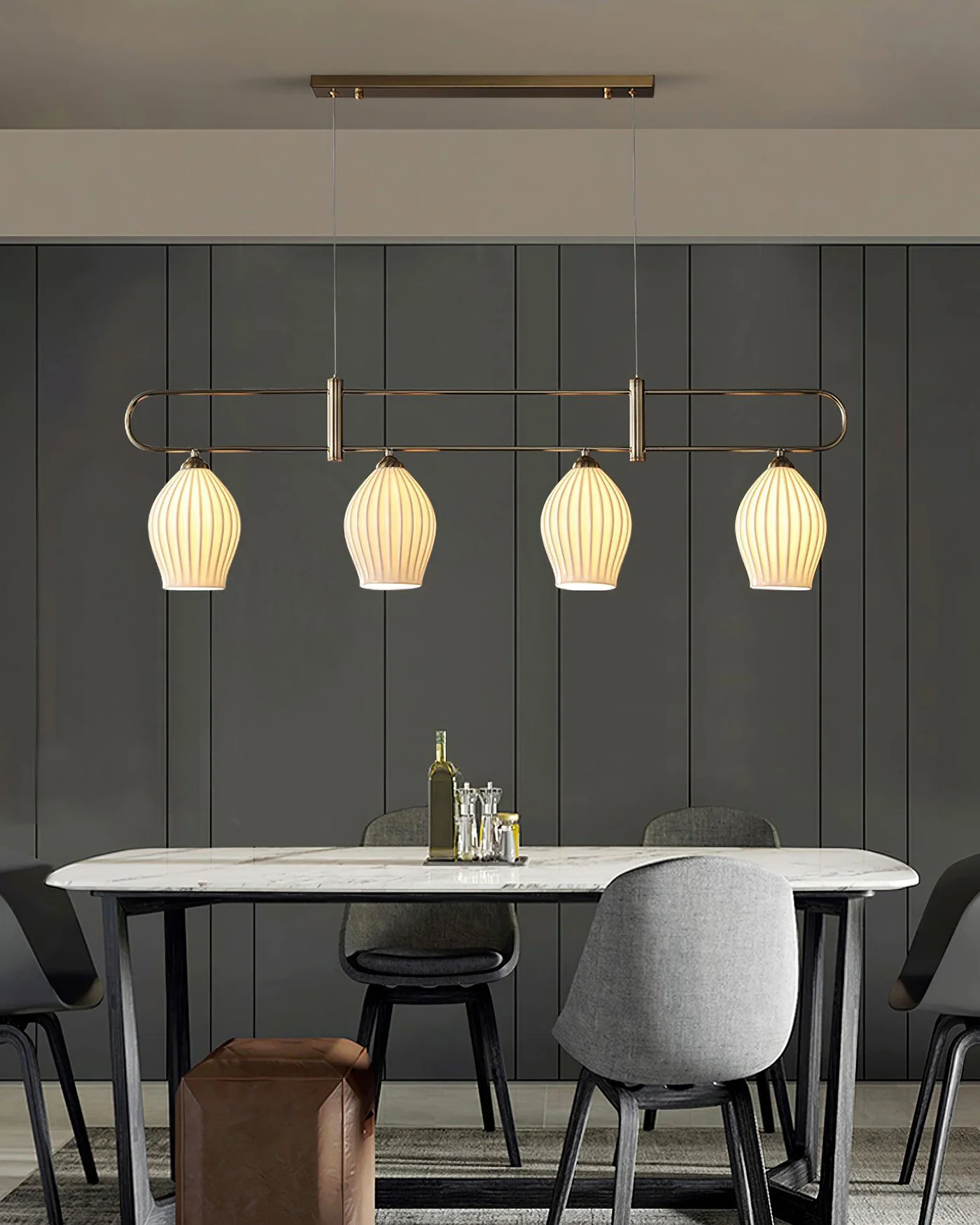 WOMO Ceramic Bud Linear Chandelier-WM2121b - Image 2