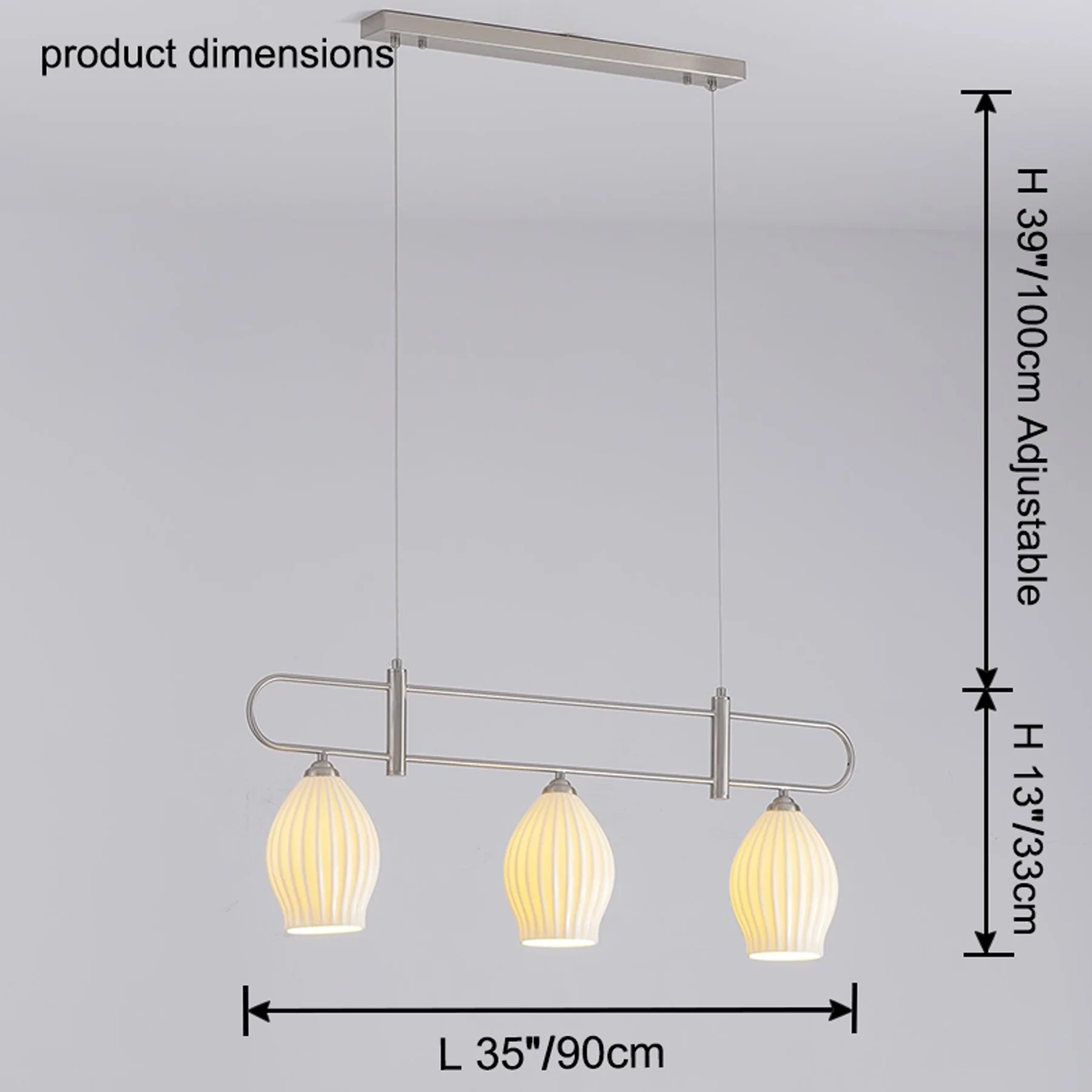WOMO Ceramic Bud Linear Chandelier-WM2121b - Image 25