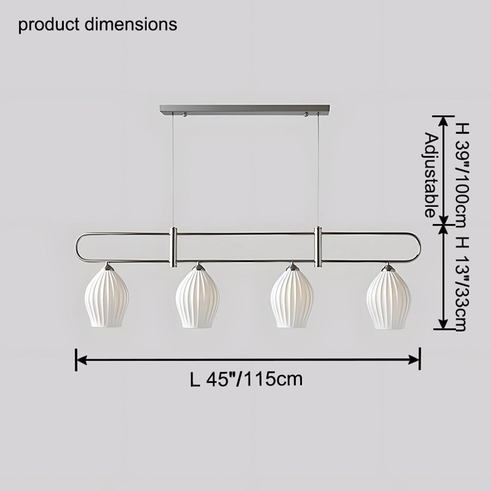 WOMO Ceramic Bud Linear Chandelier-WM2121b - Image 27