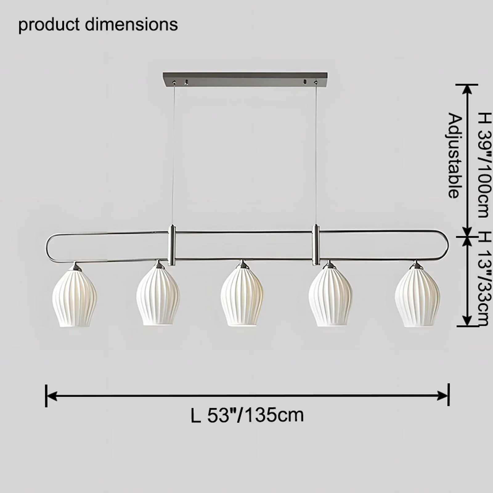 WOMO Ceramic Bud Linear Chandelier-WM2121b - Image 29