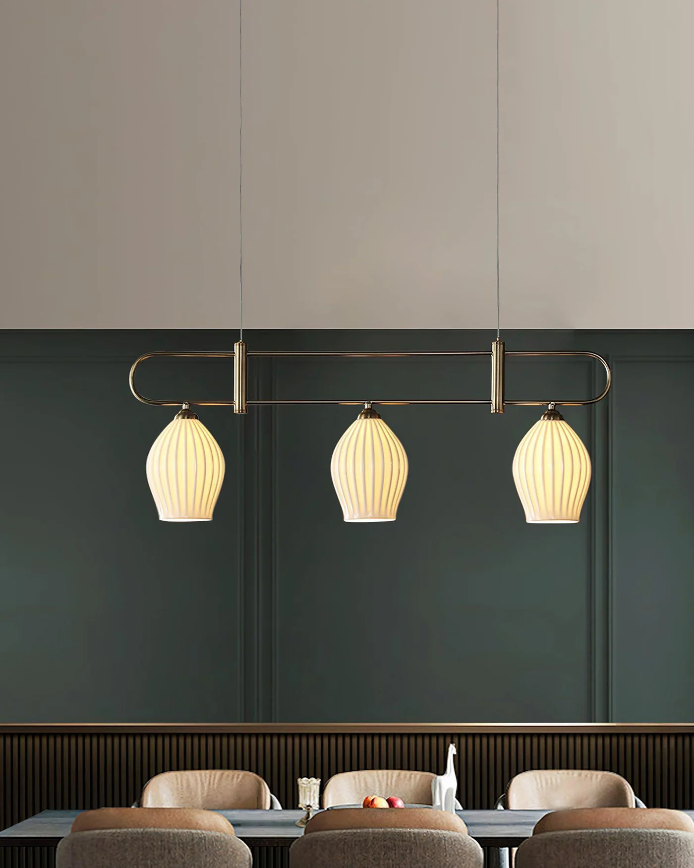 WOMO Ceramic Bud Linear Chandelier-WM2121b - Image 3