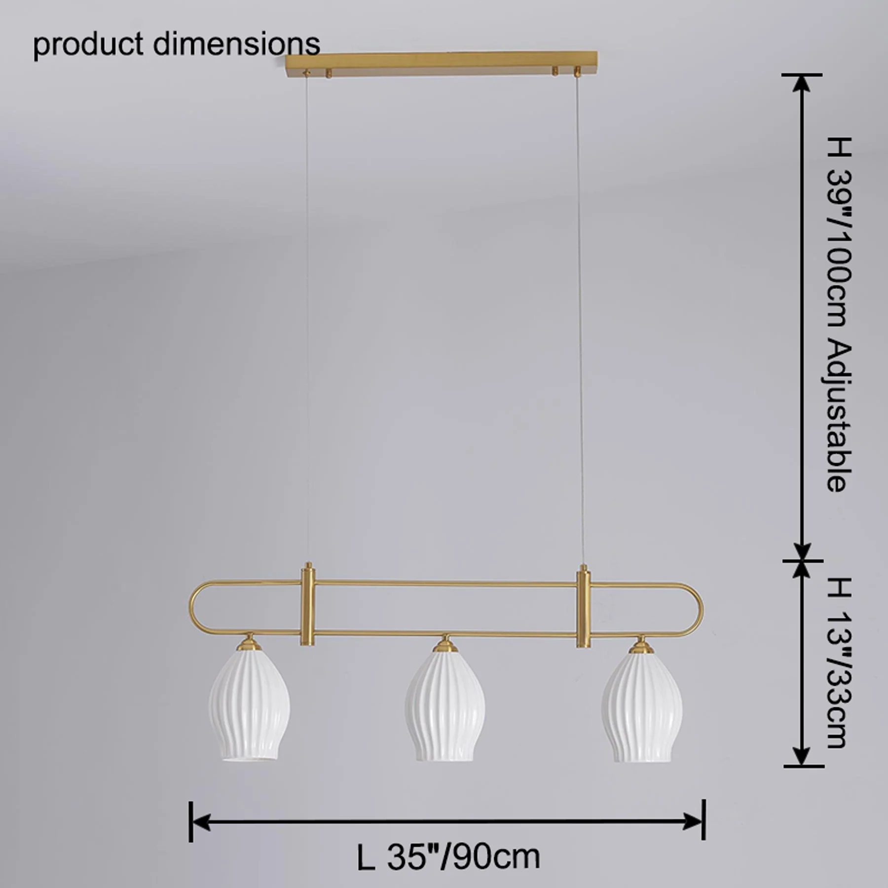 WOMO Ceramic Bud Linear Chandelier-WM2121b - Image 32