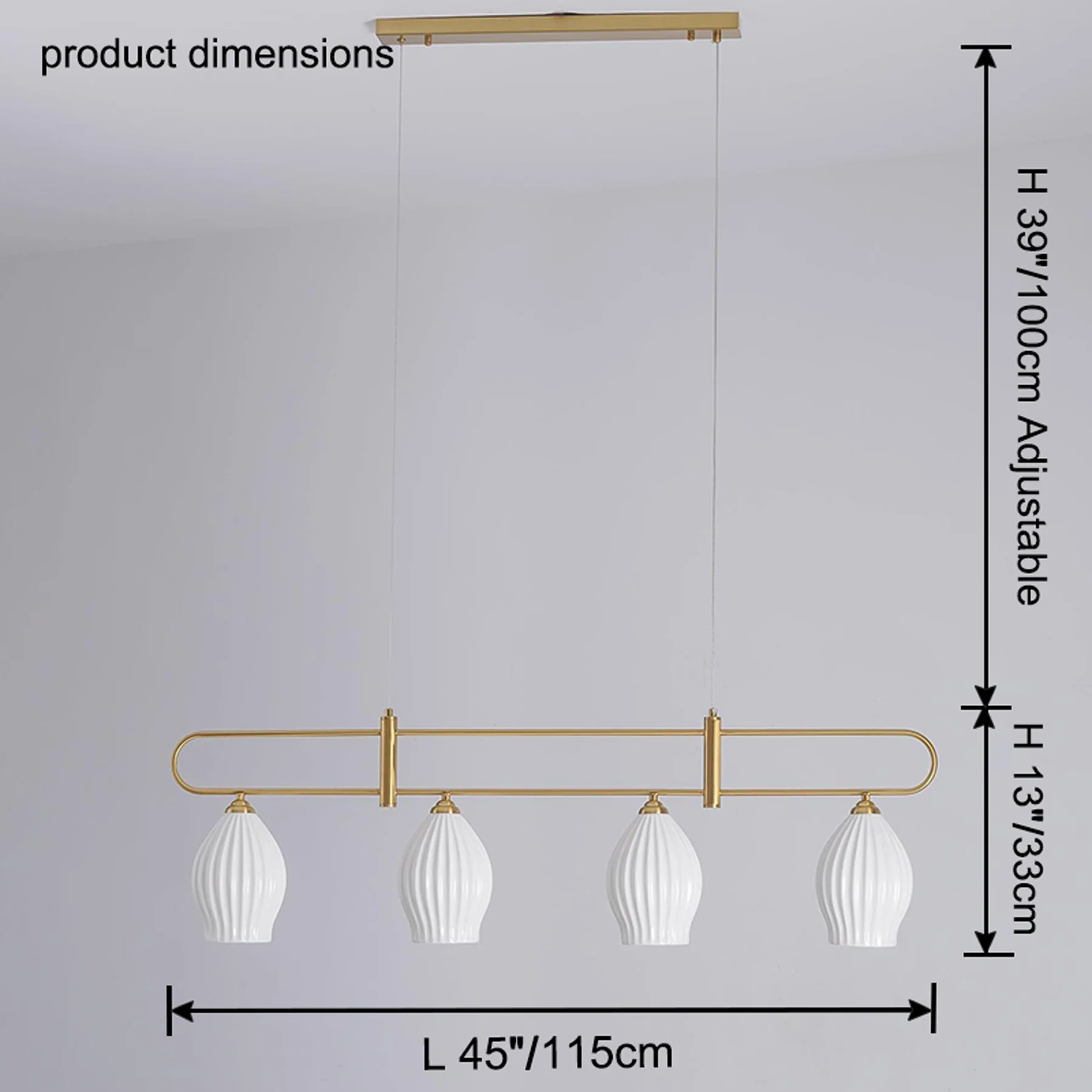 WOMO Ceramic Bud Linear Chandelier-WM2121b - Image 35