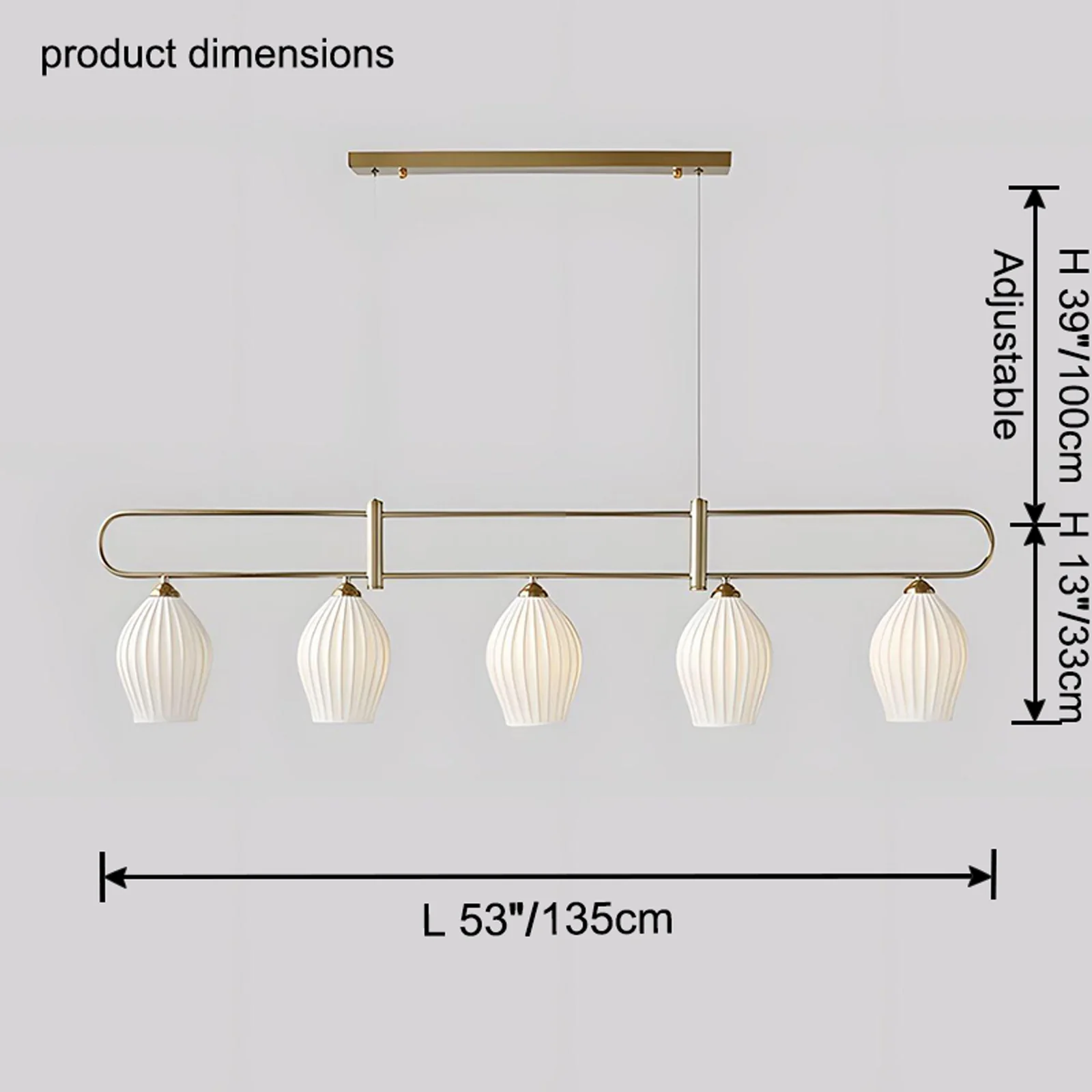 WOMO Ceramic Bud Linear Chandelier-WM2121b - Image 37