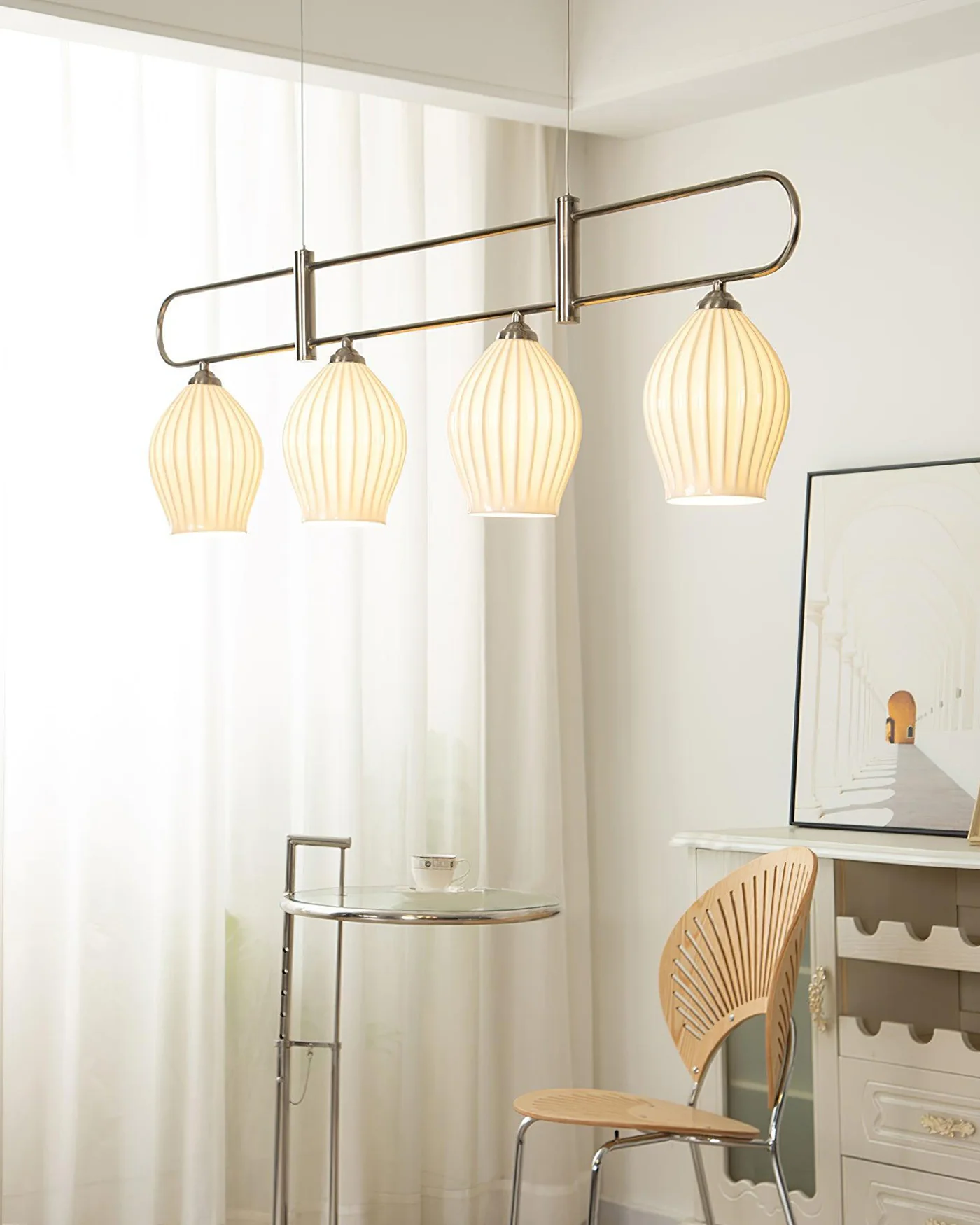 WOMO Ceramic Bud Linear Chandelier-WM2121b - Image 5