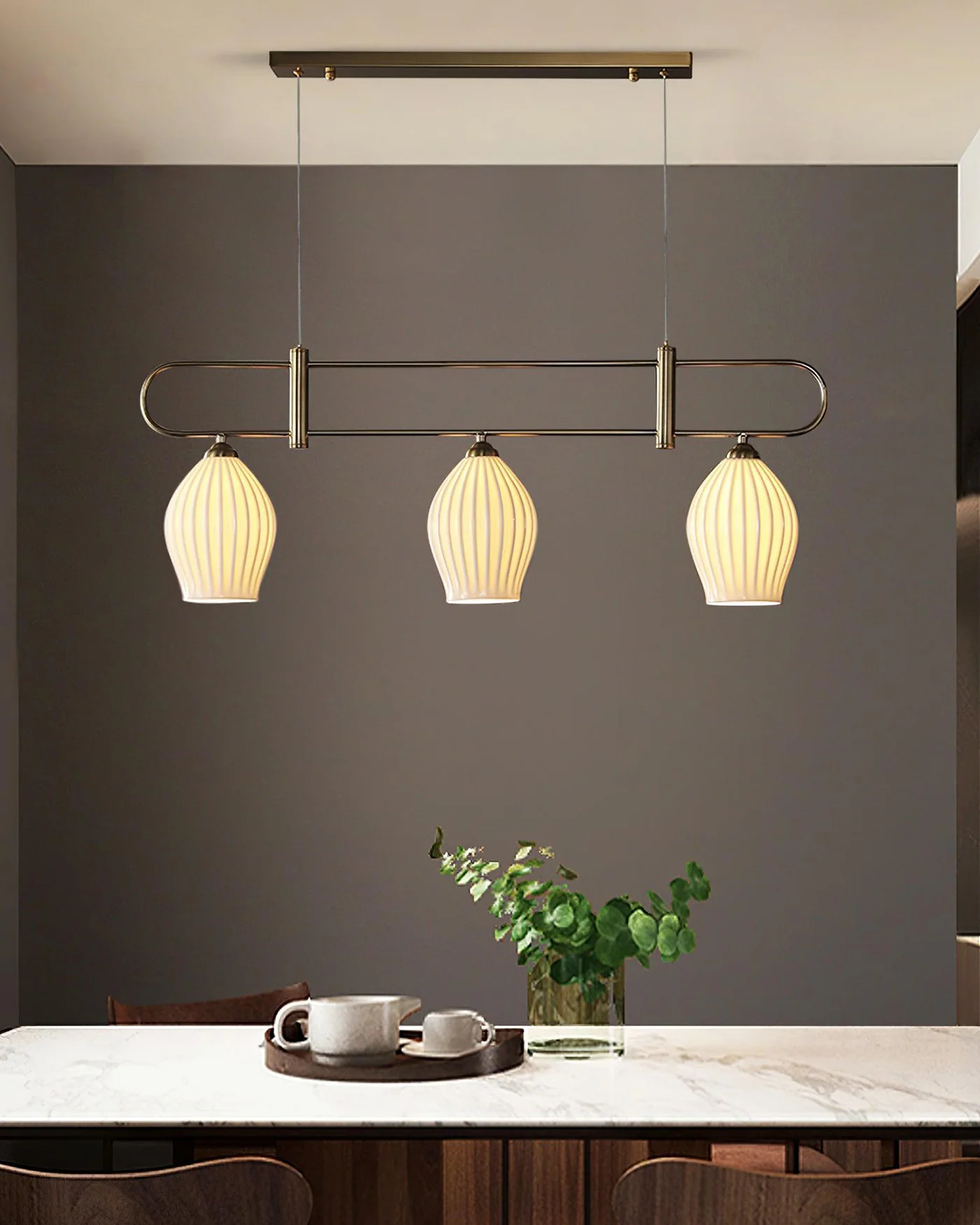 WOMO Ceramic Bud Linear Chandelier-WM2121b - Image 8