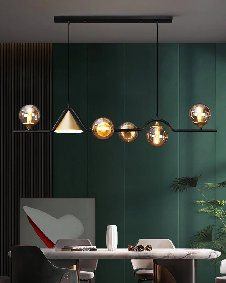 WOMO Linear Glass Globe Chandelier-WM2257 - Image 11