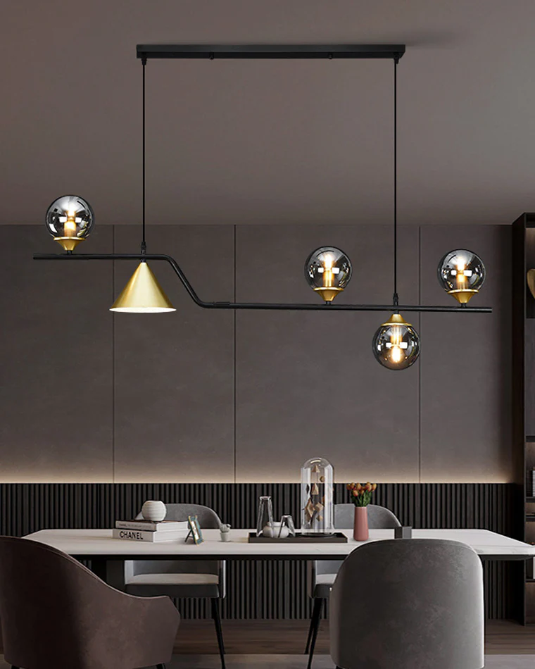 WOMO Linear Glass Globe Chandelier-WM2257 - Image 12