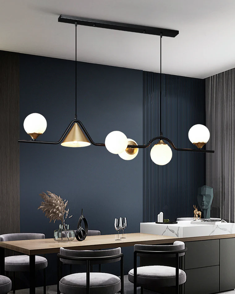 WOMO Linear Glass Globe Chandelier-WM2257 - Image 14