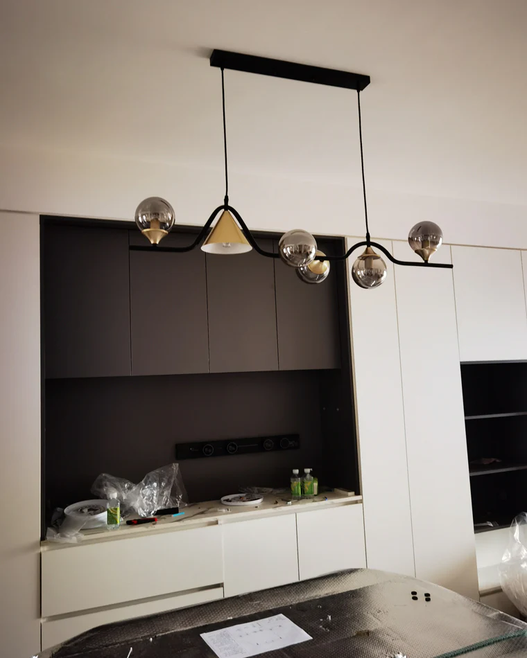 WOMO Linear Glass Globe Chandelier-WM2257 - Image 17