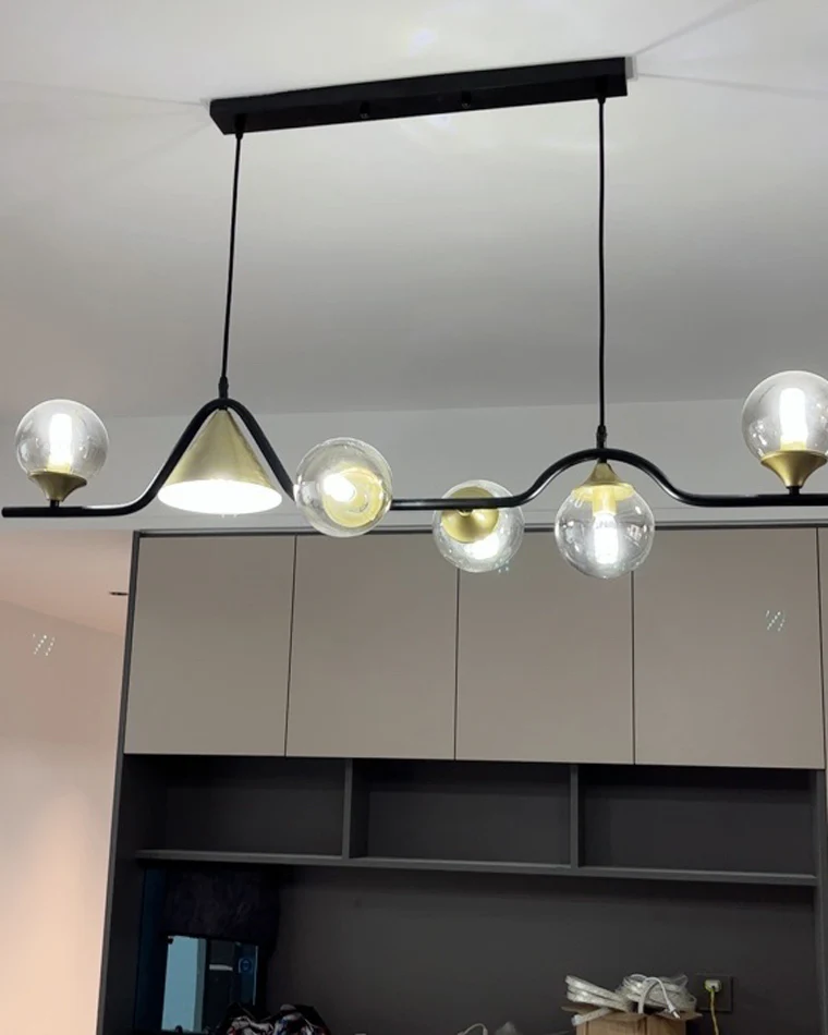 WOMO Linear Glass Globe Chandelier-WM2257 - Image 18