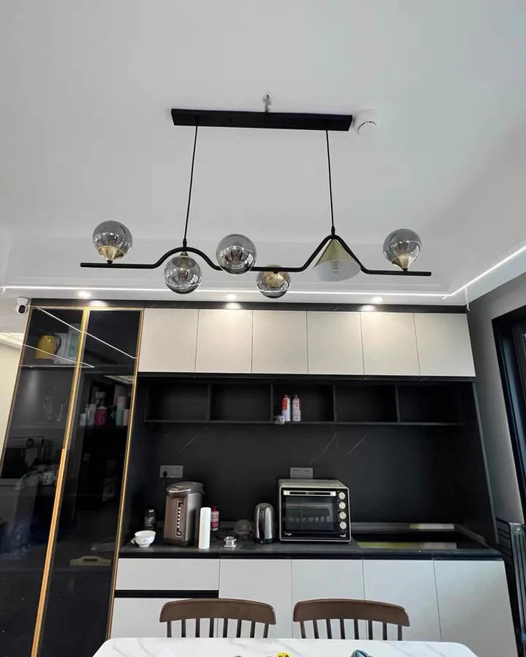 WOMO Linear Glass Globe Chandelier-WM2257 - Image 19
