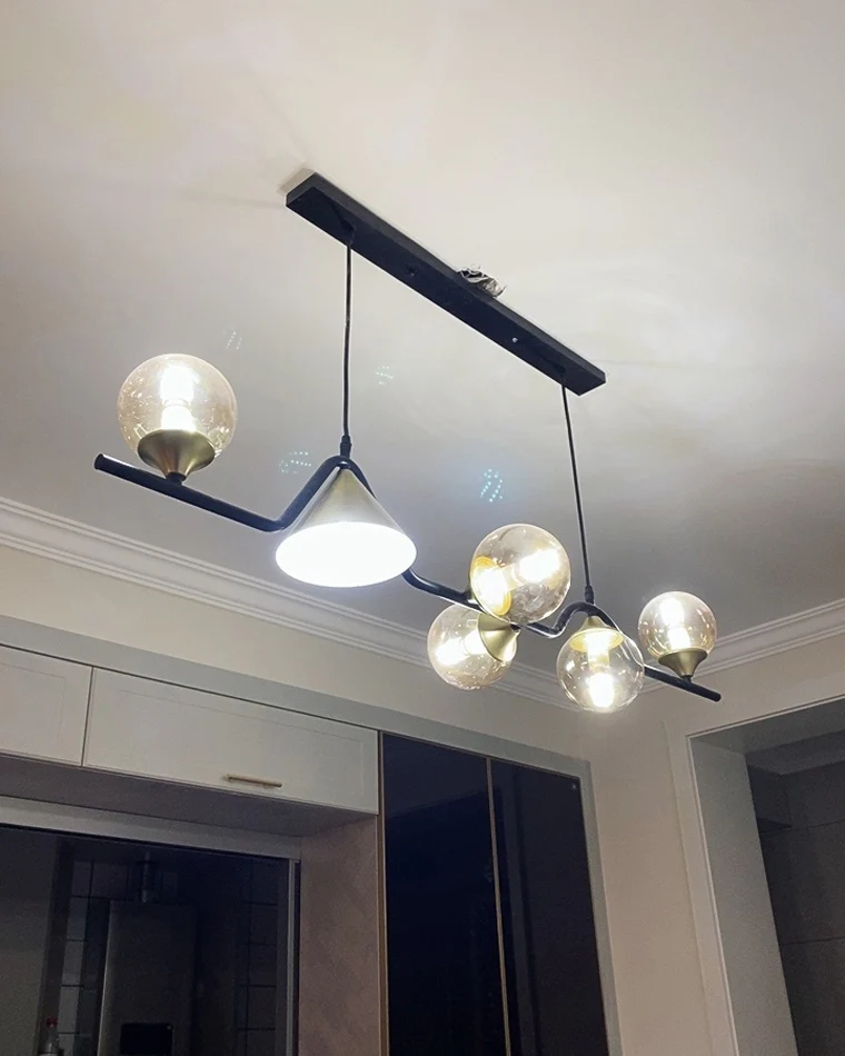 WOMO Linear Glass Globe Chandelier-WM2257 - Image 20