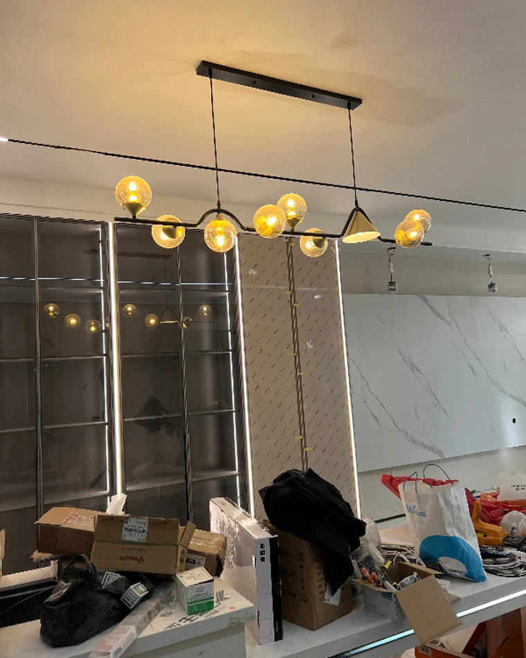 WOMO Linear Glass Globe Chandelier-WM2257 - Image 26
