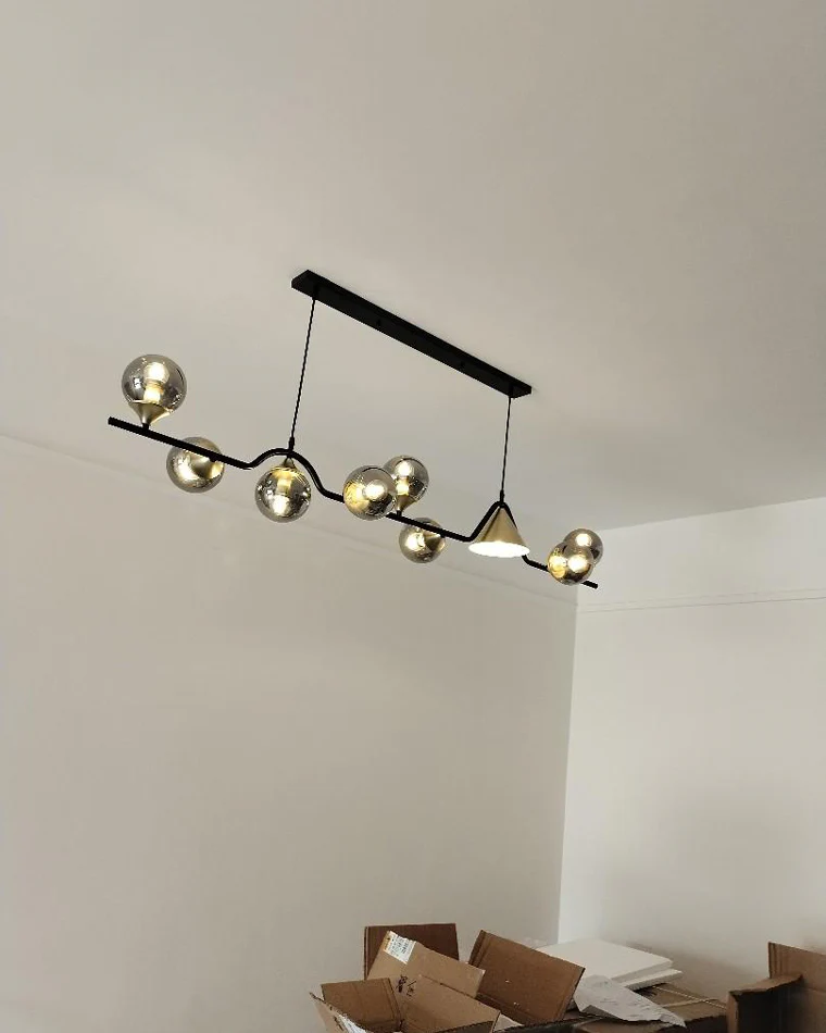 WOMO Linear Glass Globe Chandelier-WM2257 - Image 27