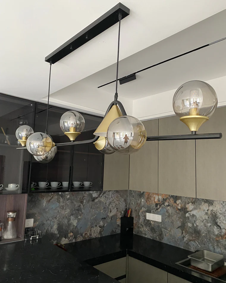 WOMO Linear Glass Globe Chandelier-WM2257 - Image 32