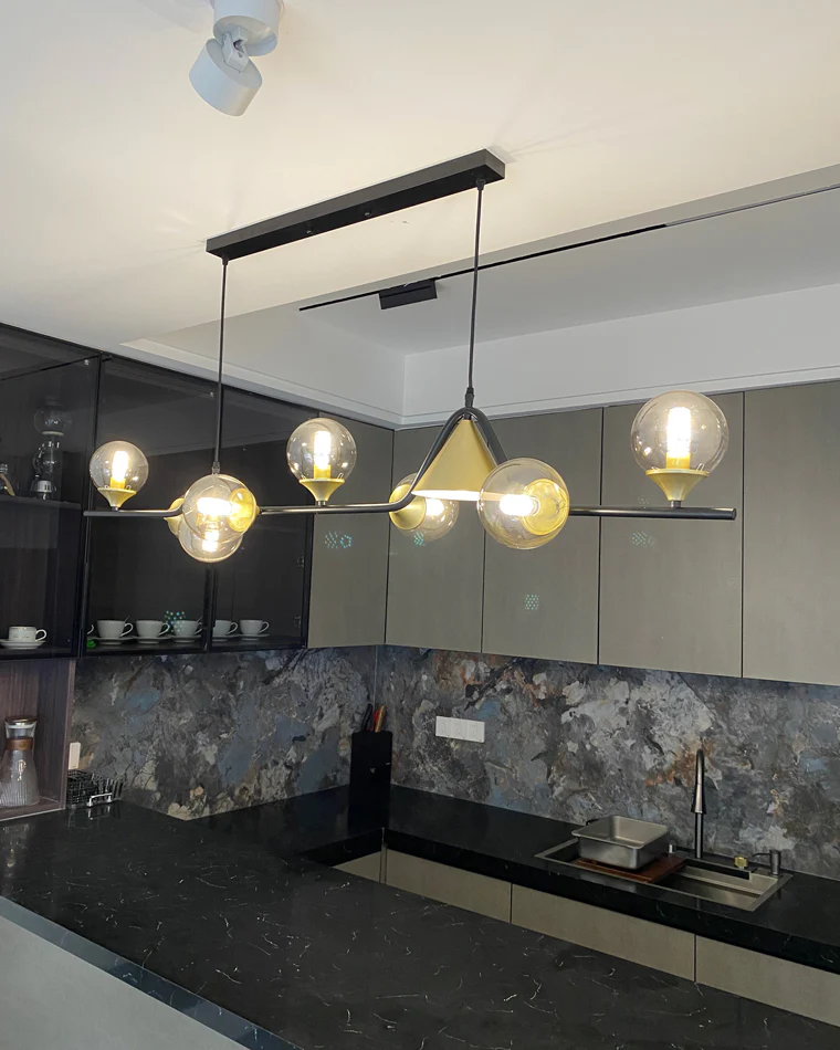 WOMO Linear Glass Globe Chandelier-WM2257 - Image 33
