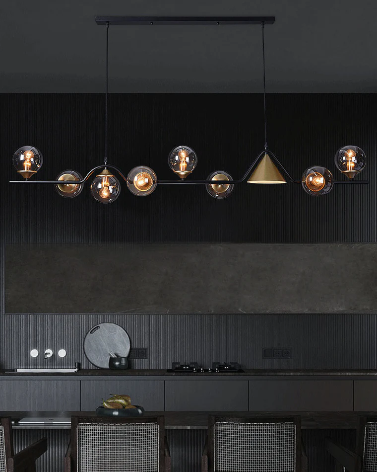 WOMO Linear Glass Globe Chandelier-WM2257 - Image 40