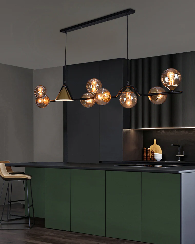 WOMO Linear Glass Globe Chandelier-WM2257 - Image 42