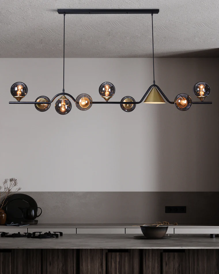 WOMO Linear Glass Globe Chandelier-WM2257 - Image 45