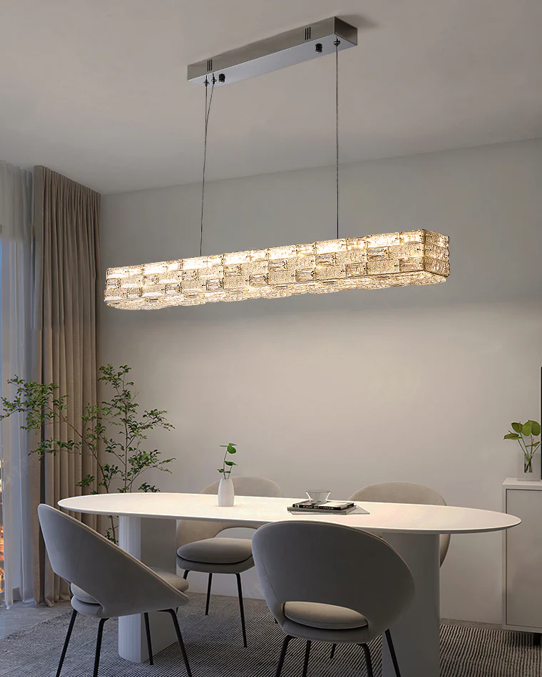 WOMO Linear Rectangular Crystal Chandelier-WM3029 - Image 4
