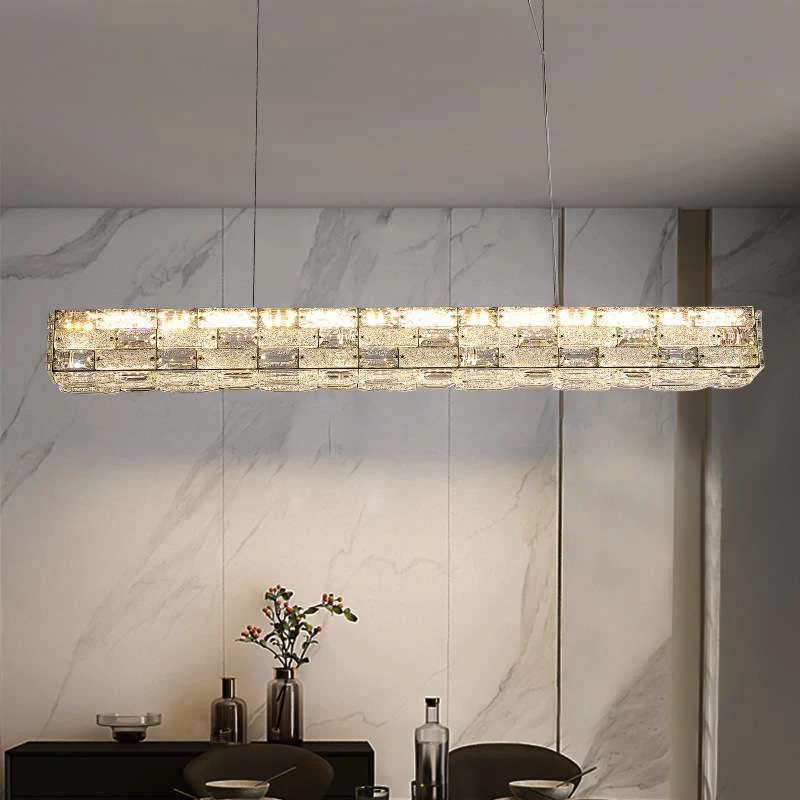 WOMO Linear Rectangular Crystal Chandelier-WM3029 - Image 6