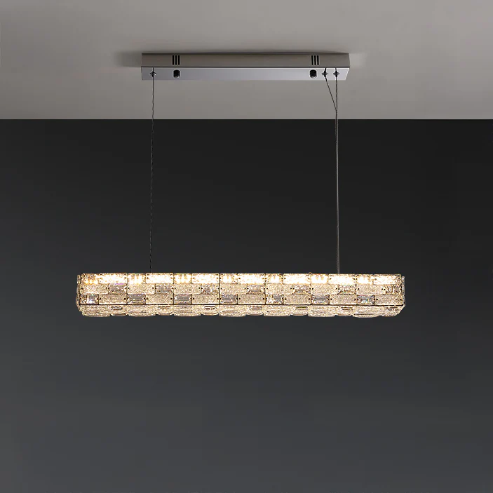 WOMO Linear Rectangular Crystal Chandelier-WM3029 - Image 9