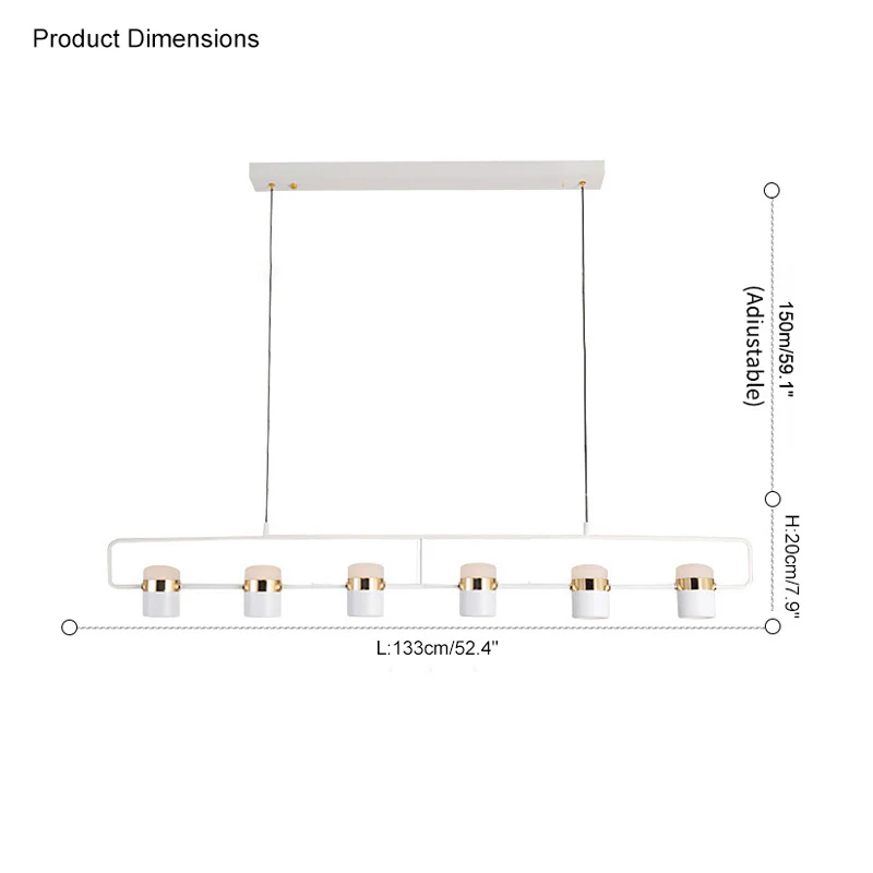 WOMO Linear Spotlight Kitchen Pendant Light-WM2019 - Image 28