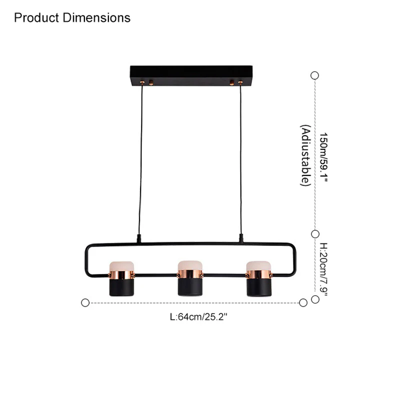 WOMO Linear Spotlight Kitchen Pendant Light-WM2019 - Image 30