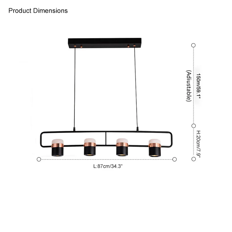 WOMO Linear Spotlight Kitchen Pendant Light-WM2019 - Image 32
