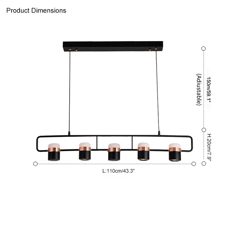 WOMO Linear Spotlight Kitchen Pendant Light-WM2019 - Image 34