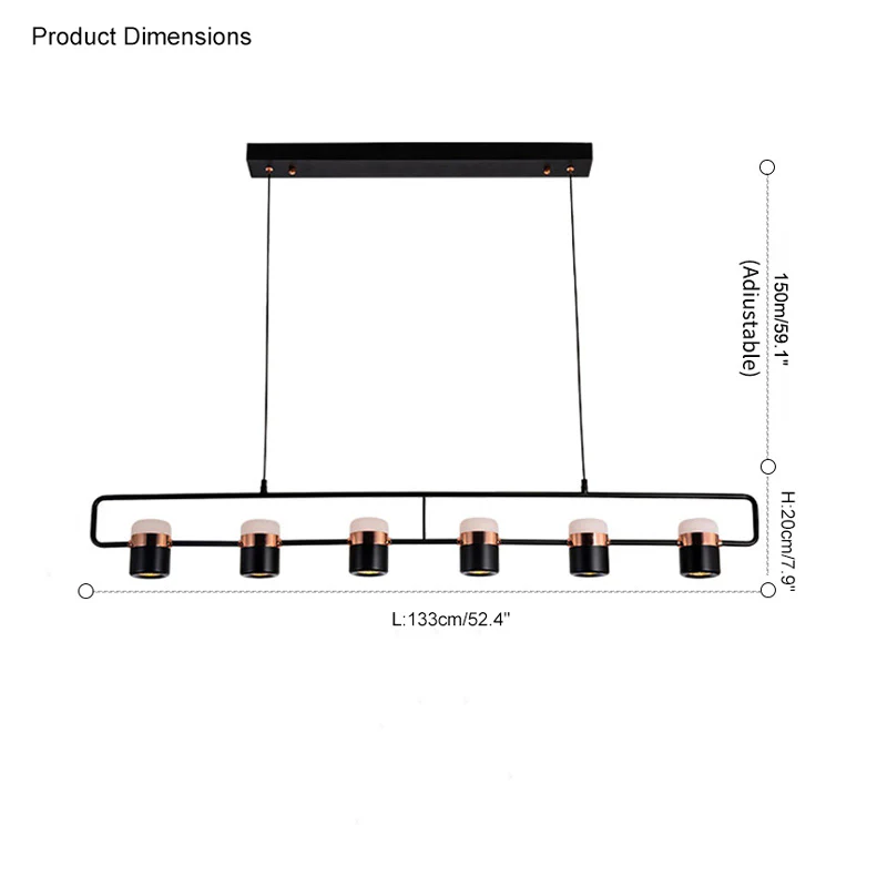 WOMO Linear Spotlight Kitchen Pendant Light-WM2019 - Image 36