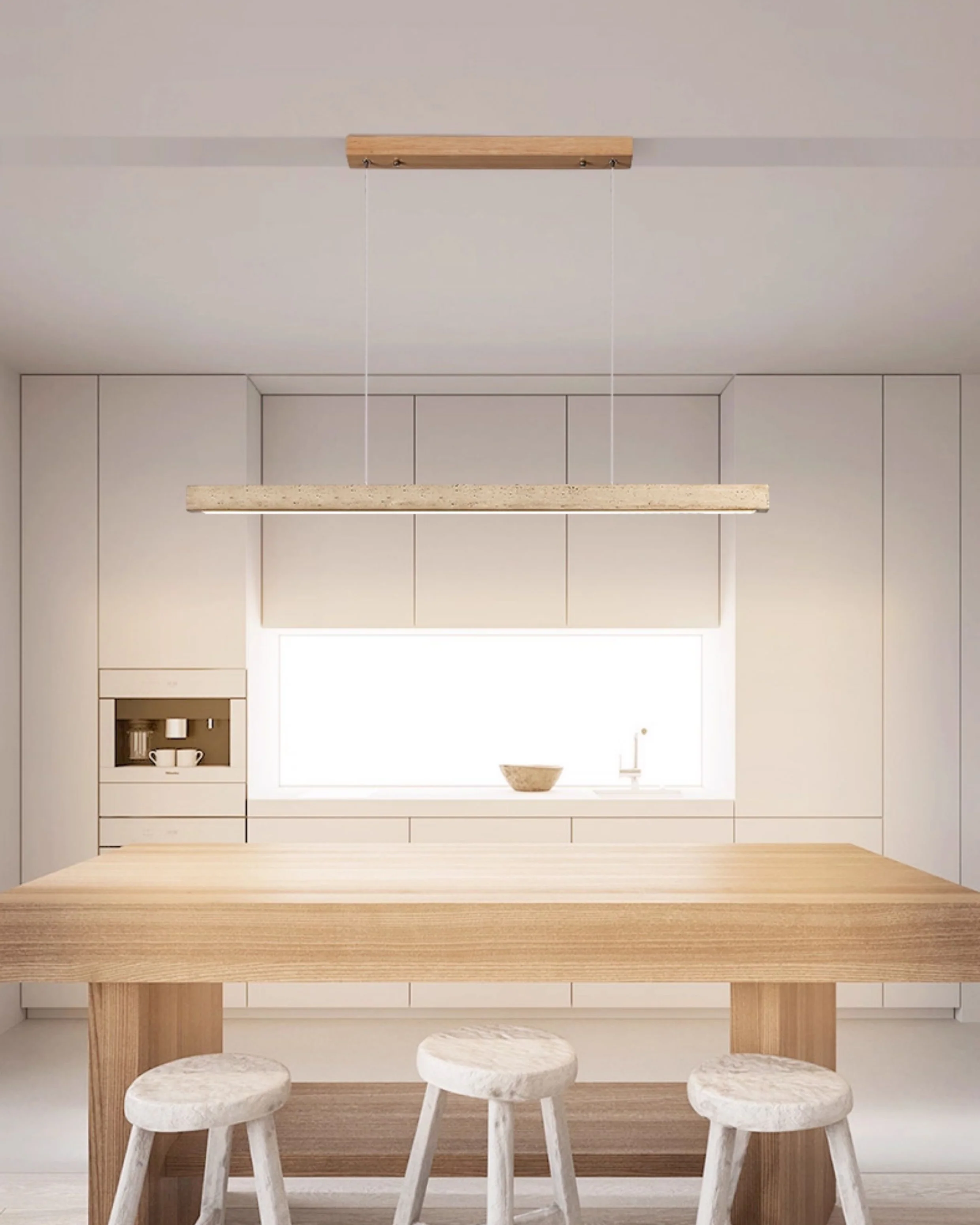 WOMO Linear Travertine Pendant Light-WM3086 - Image 3