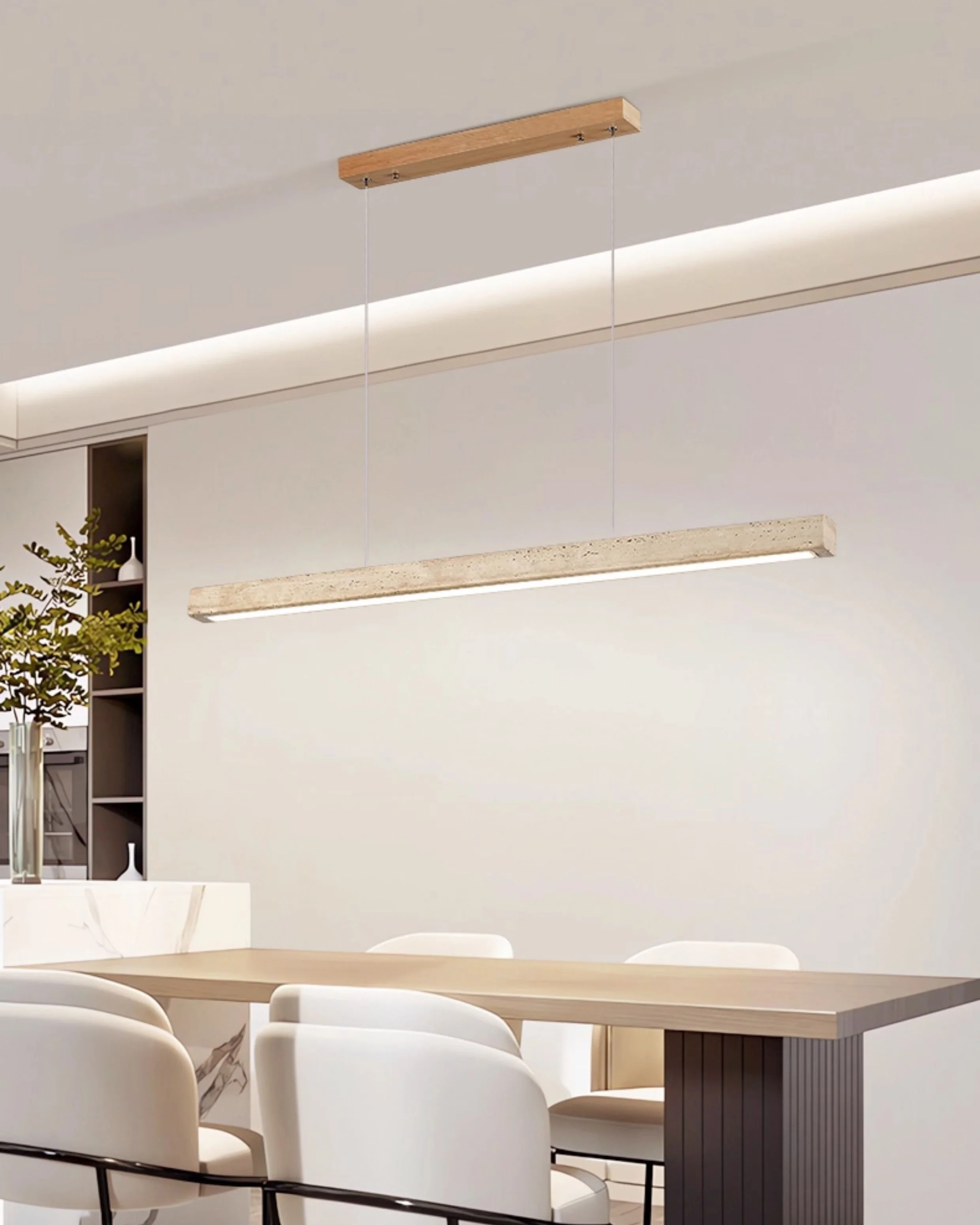 WOMO Linear Travertine Pendant Light-WM3086 - Image 4