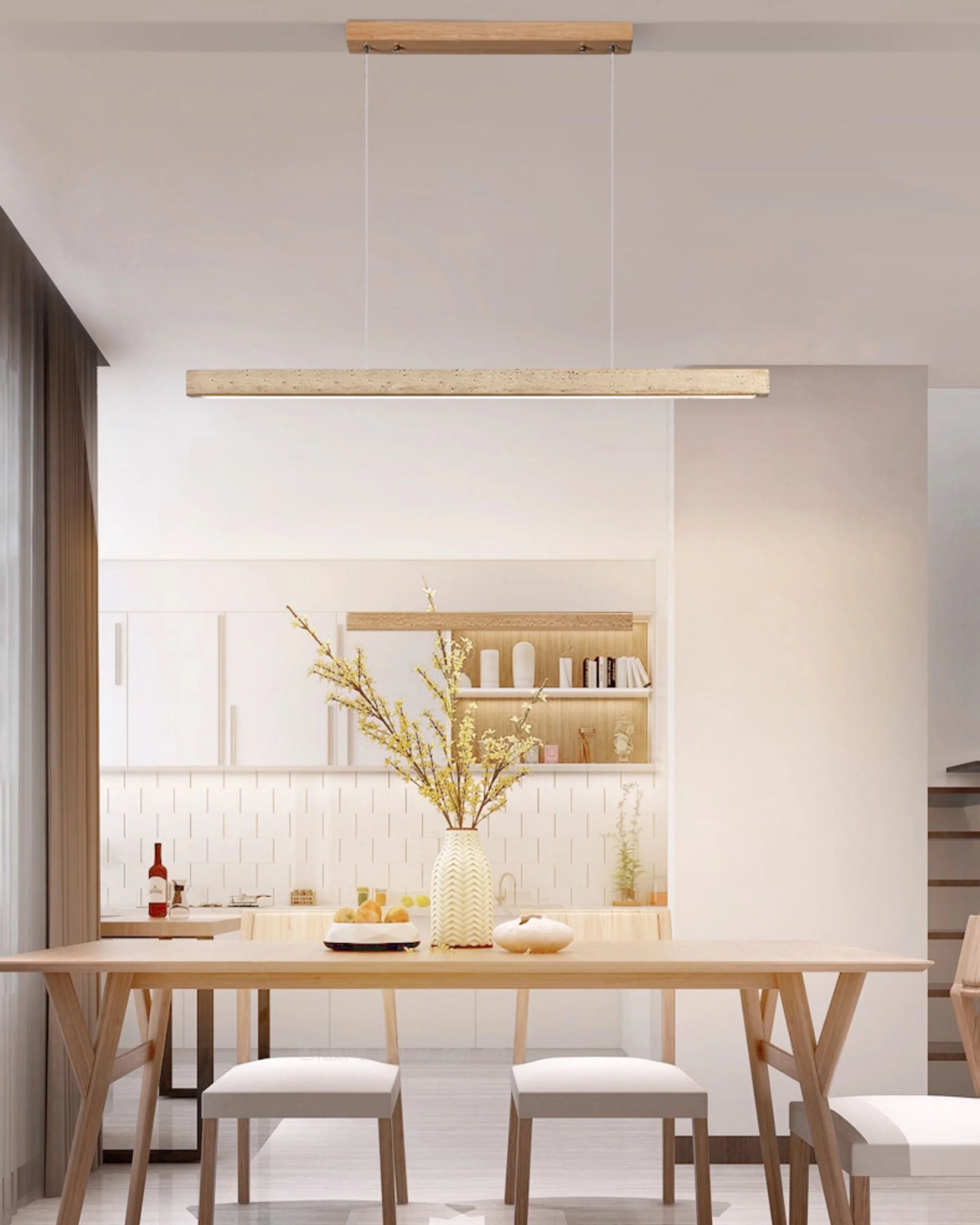 WOMO Linear Travertine Pendant Light-WM3086 - Image 5