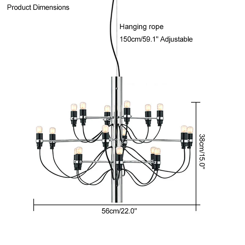 WOMO Tiered Modern Candle Chandelier-WM2203 - Image 71