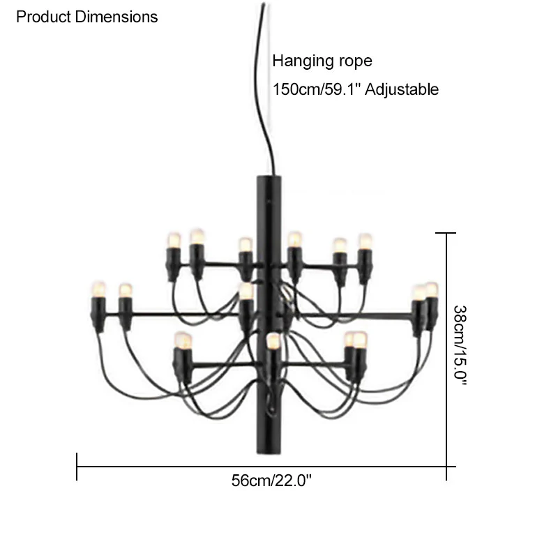 WOMO Tiered Modern Candle Chandelier-WM2203 - Image 77