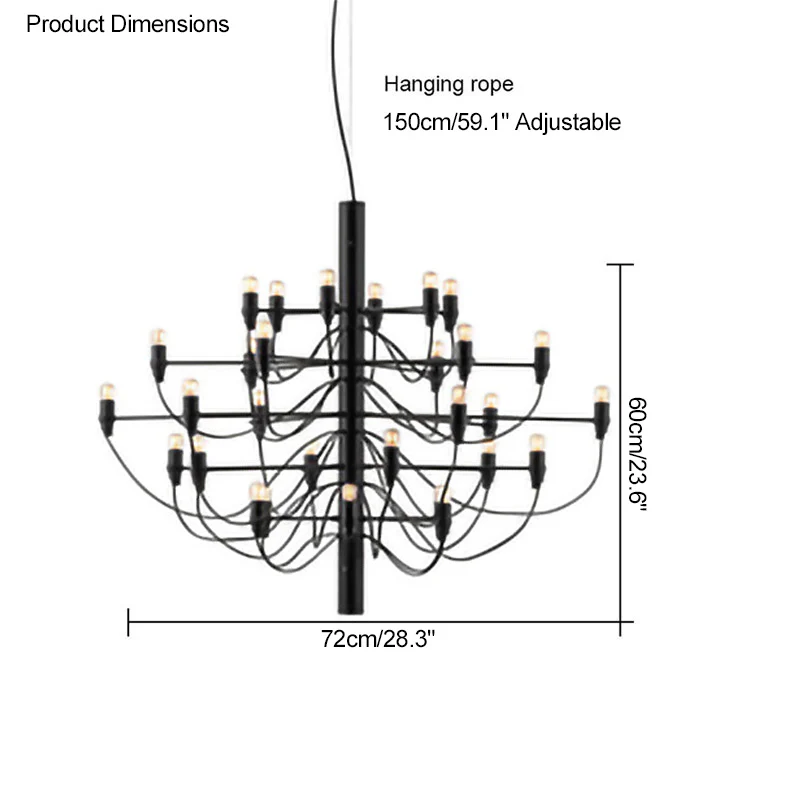 WOMO Tiered Modern Candle Chandelier-WM2203 - Image 79