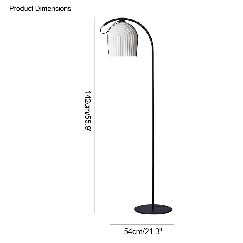 WOMO Pleated Arc Floor Lamp for Reading-WM7033 - Image 16
