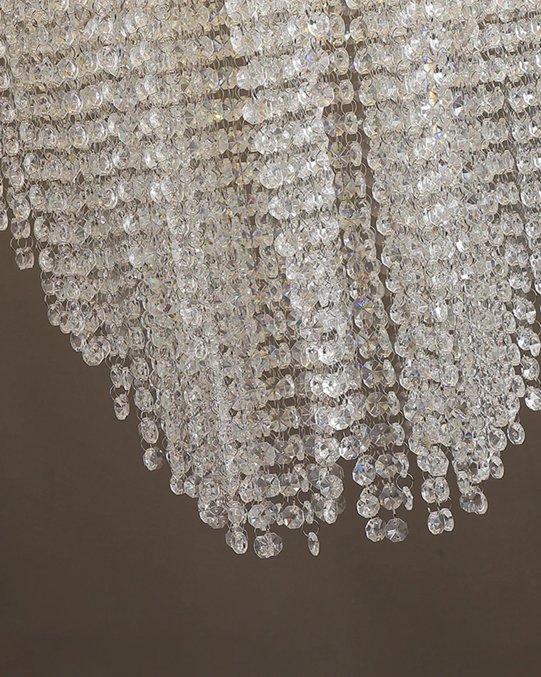 WOMO Cascading Crystal Foyer Chandelier-WM2750 - Image 18