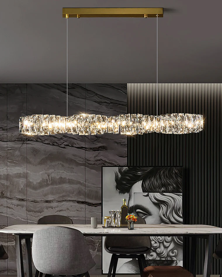 WOMO Twist Linear Crystal Chandelier-WM2193 - Image 2