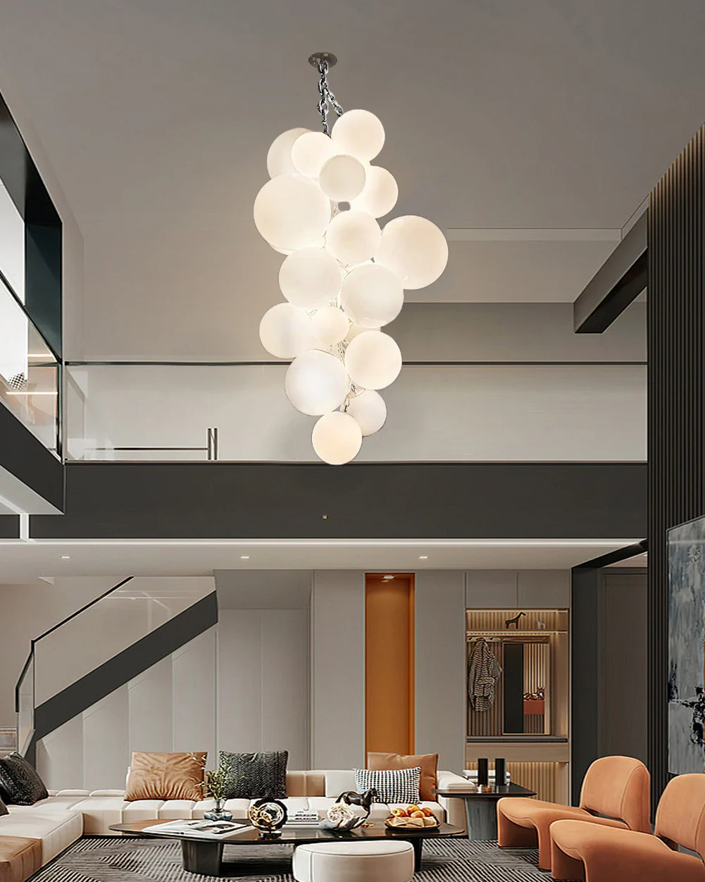 WOMO Long Glass Bubble Chandelier-WM2574 - Image 5