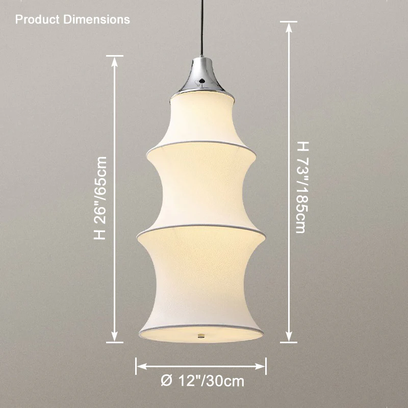 WOMO Long Lantern Silk Pendant Light-WM2600 - Image 20