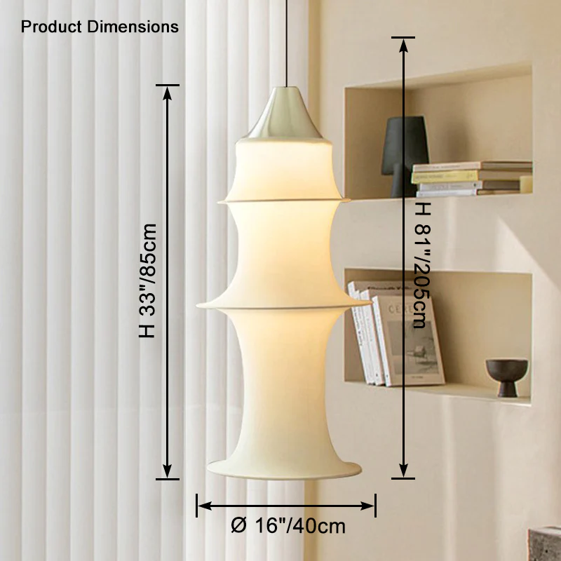 WOMO Long Lantern Silk Pendant Light-WM2600 - Image 22