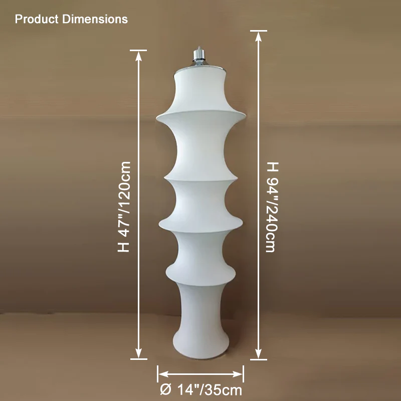 WOMO Long Lantern Silk Pendant Light-WM2600 - Image 28