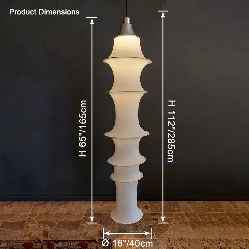 WOMO Long Lantern Silk Pendant Light-WM2600 - Image 30