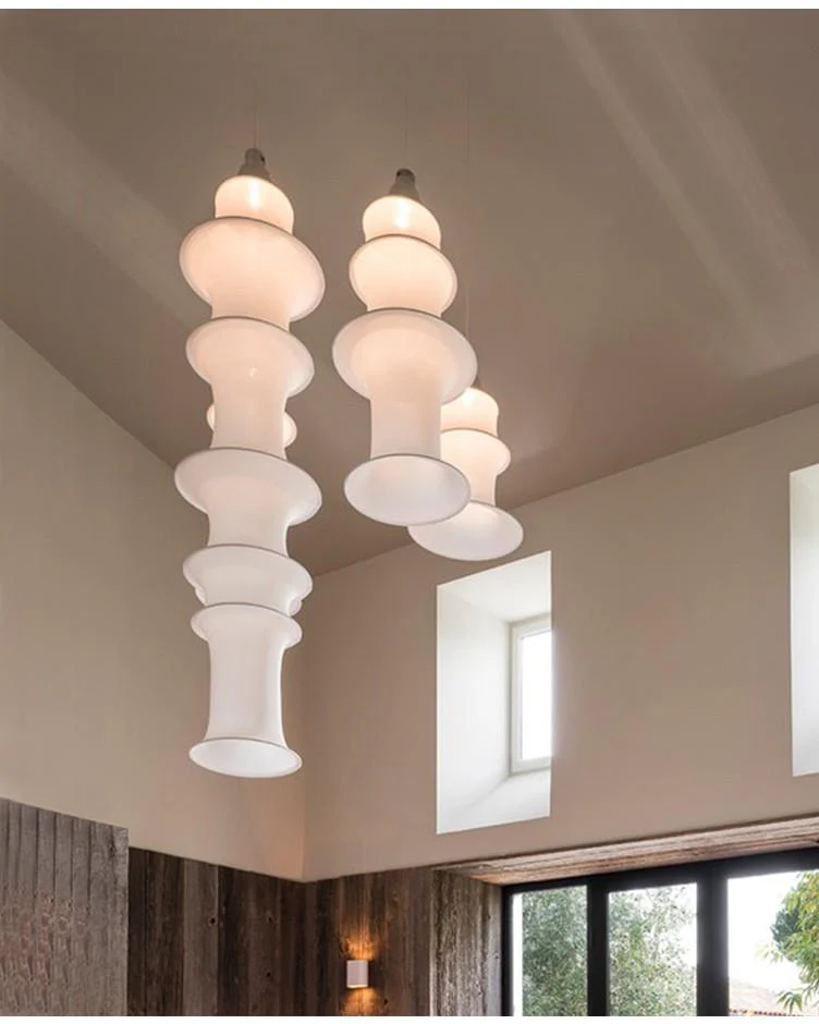 WOMO Long Lantern Silk Pendant Light-WM2600 - Image 5